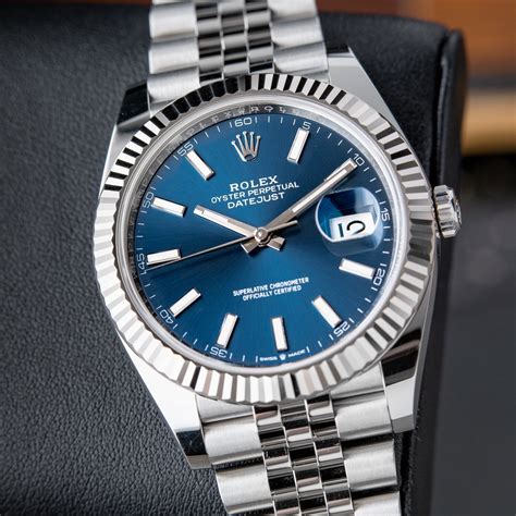 rolex datejust 2 fluted bezel|Rolex Datejust 41mm blue dial.